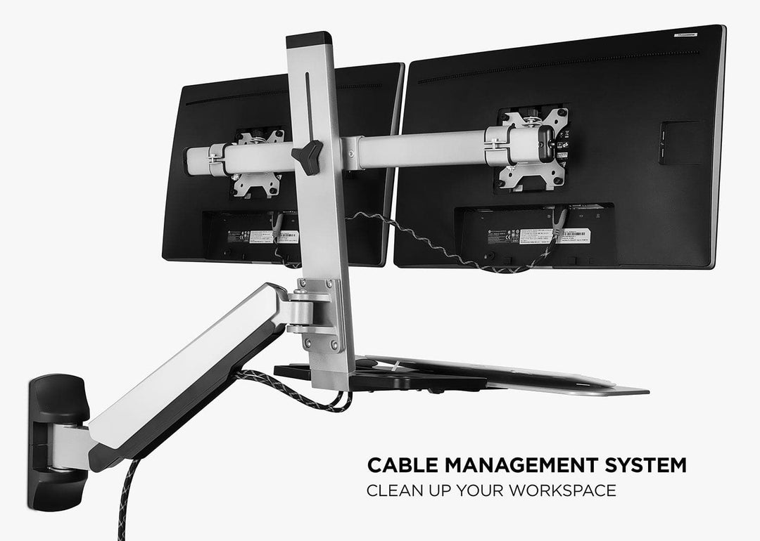 Mount It - Wall Mounted Dual Monitor Workstation