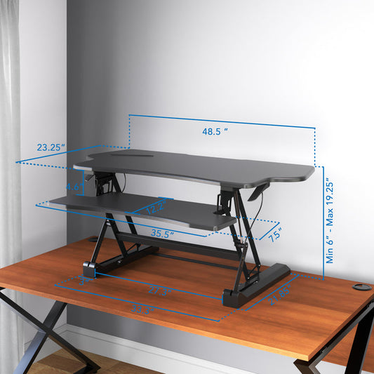 Mount It Extra Wide Height Adjustable Standing Desk Converter