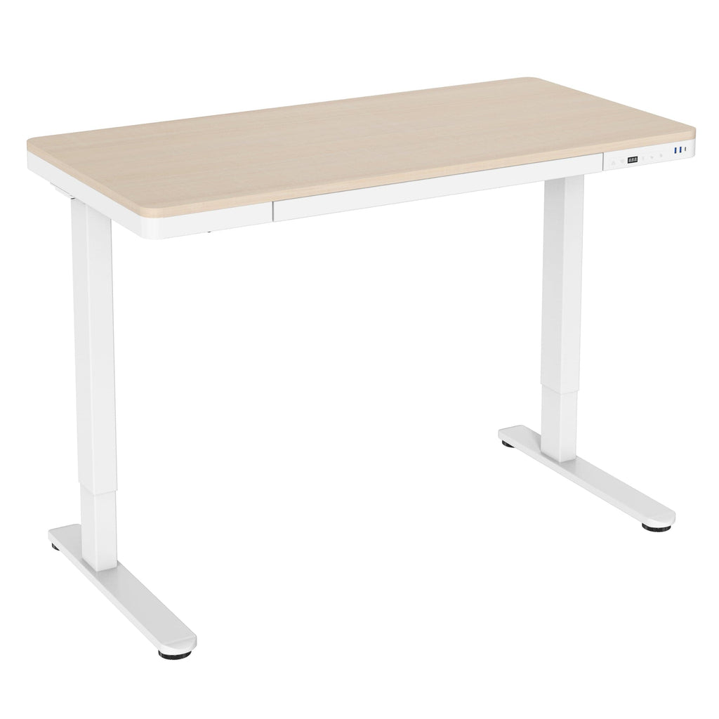 Mount It - Compact Height Adjustable Sit-Stand Desk with Drawer