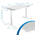 Ultimate Dual Motor Electric Standing Desk with 55" Tabletop - White Base