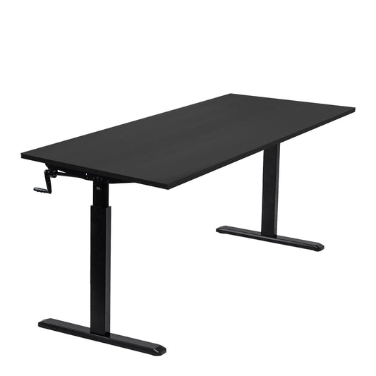 Mount It Hand Crank Standing Desk with 55" Tabletop - Black Base