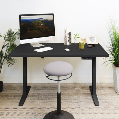 Mount It - Dual Motor Electric Standing Desk with 55" Tabletop - Black Base