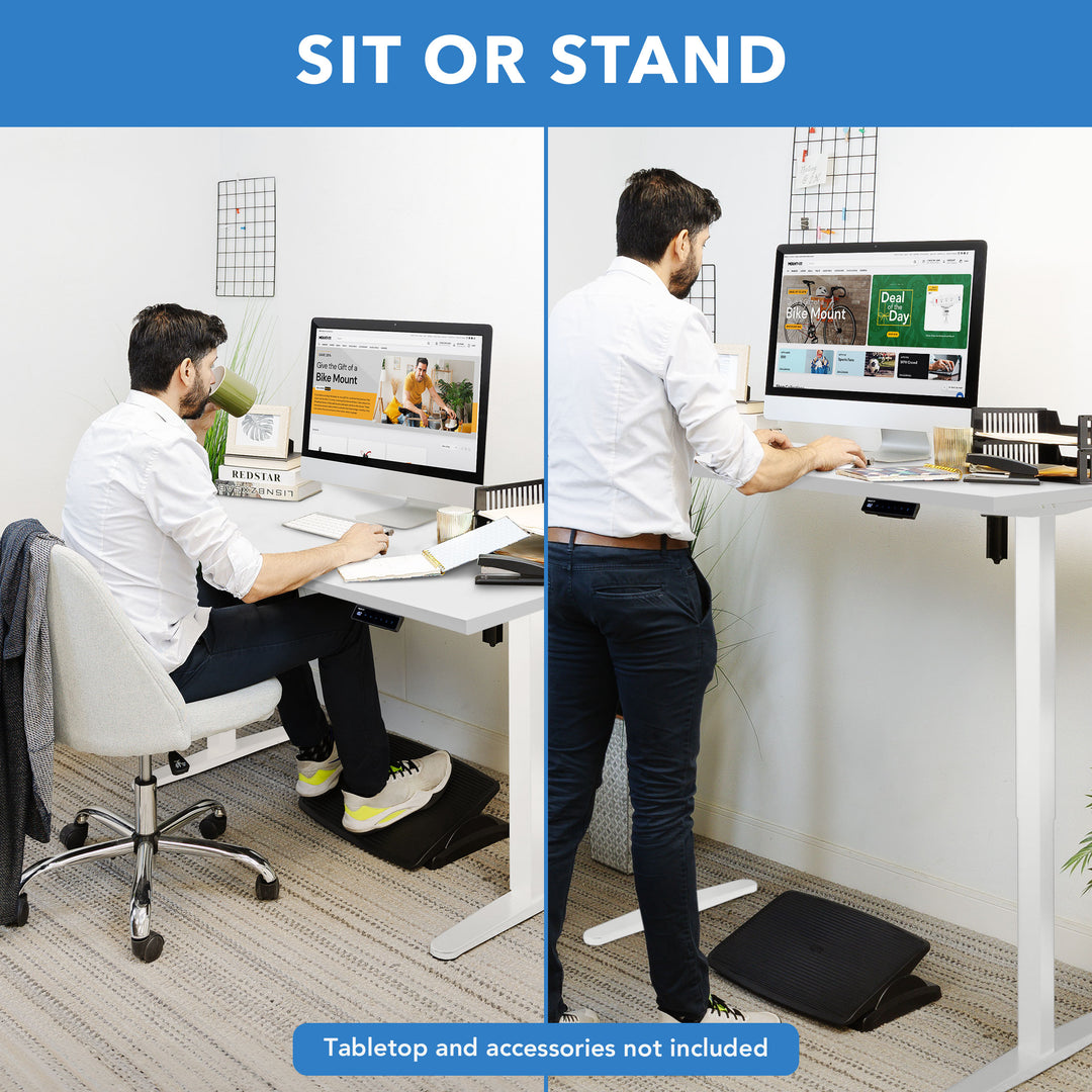 Mount It - Electric Standing Desk with 48" Tabletop - White Base