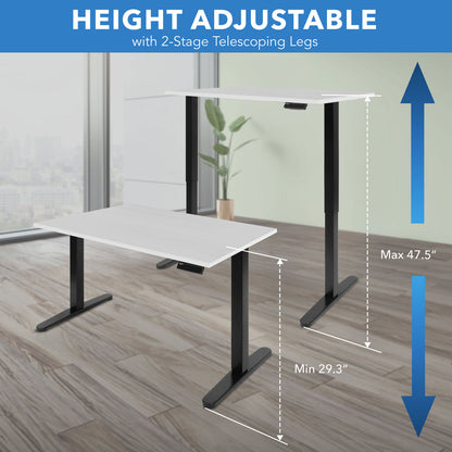 Mount It - Electric Standing Desk with 48" Tabletop - Black Base