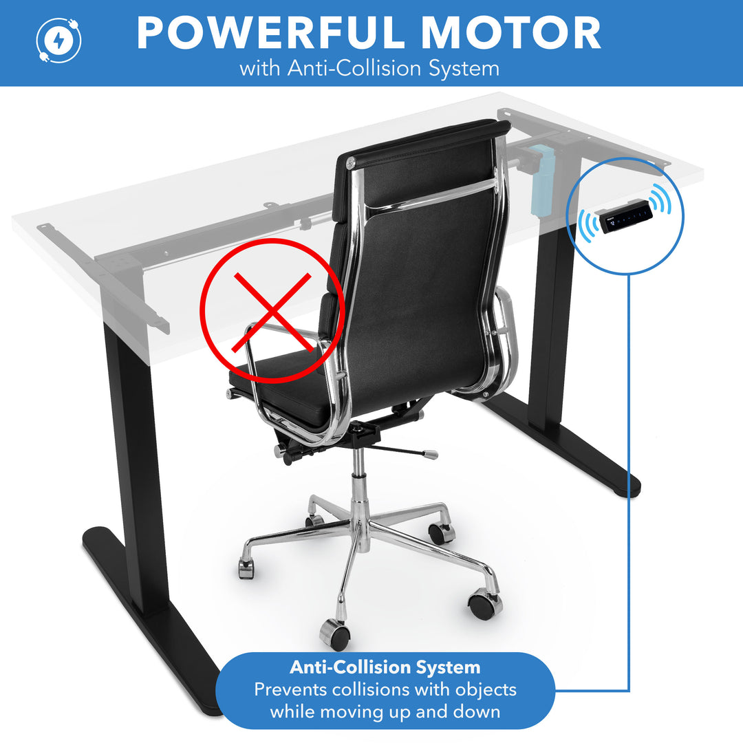 Mount It - Electric Standing Desk with 48" Tabletop - Black Base