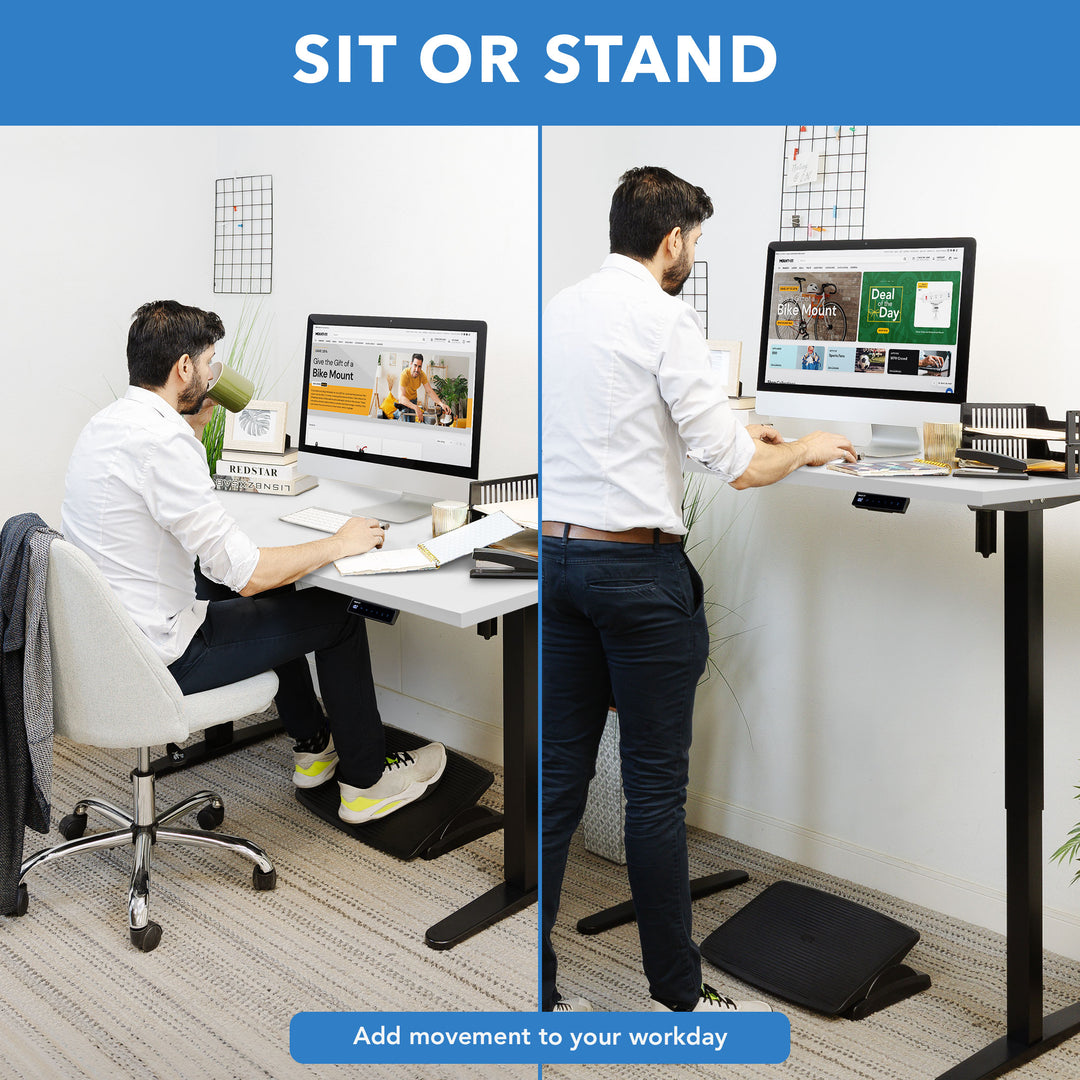 Mount It - Electric Standing Desk with 48" Tabletop - Black Base