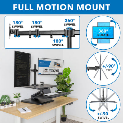 Mount It - Dual Monitor Sit-Stand Desk Converter