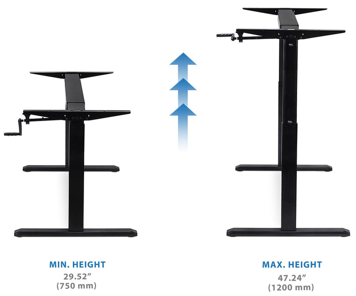 Hand Crank Sit-Stand Desk Frame