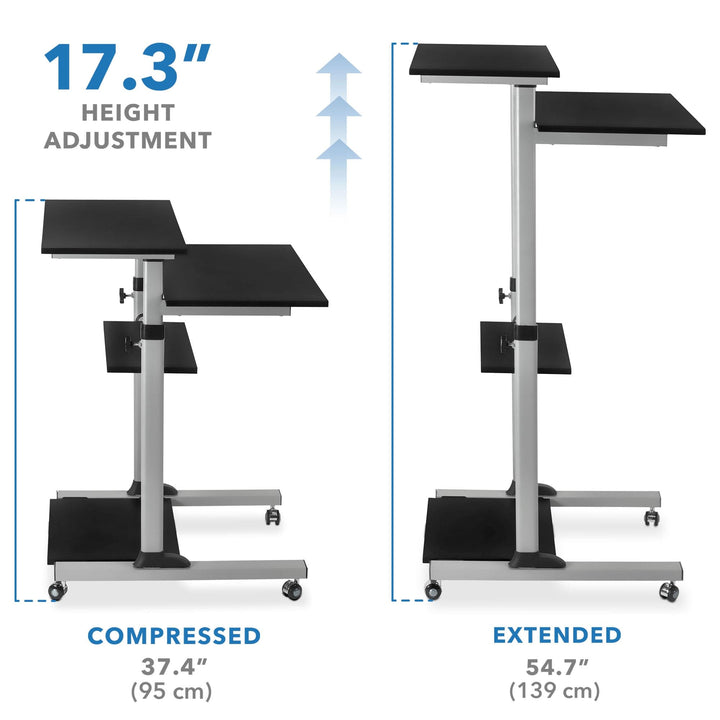 Mount It - Height Adjustable Rolling Stand up Desk MI-7940