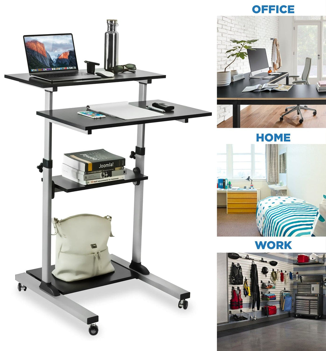 Mount It - Height Adjustable Rolling Stand up Desk MI-7940