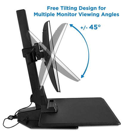 Wide Motorized Sit-Stand Desk Converter