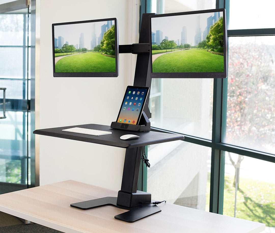 Wide Motorized Sit-Stand Desk Converter