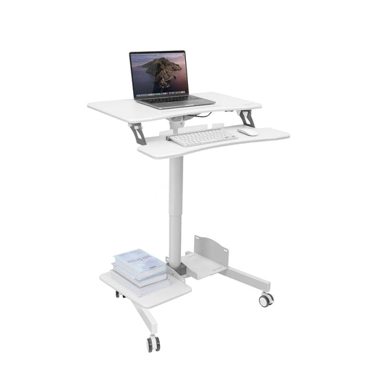 Mount It - Mobile Sit-Stand Computer Workstation