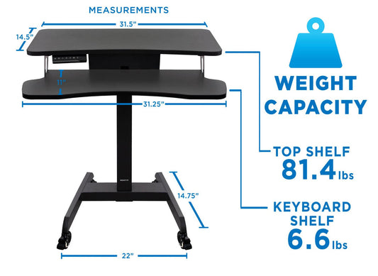 Mount It Electric Mobile Standing Desk