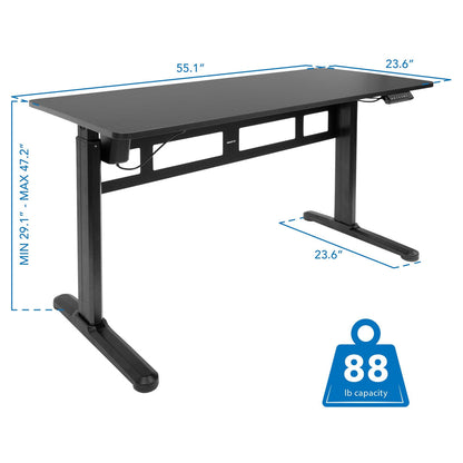 Electric Standing Desk with 55" Tabletop