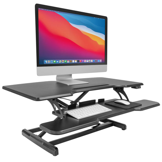 Mount It Electric Standing Desk Converter with 38" Desktop