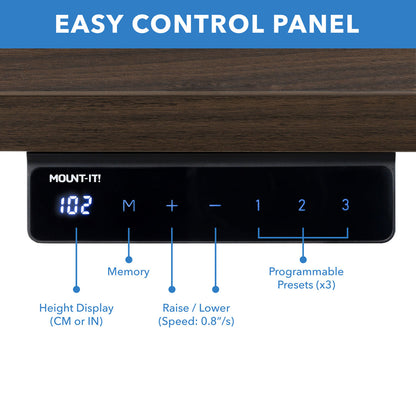 Mount It - Single Motor Electric Standing Desk Base