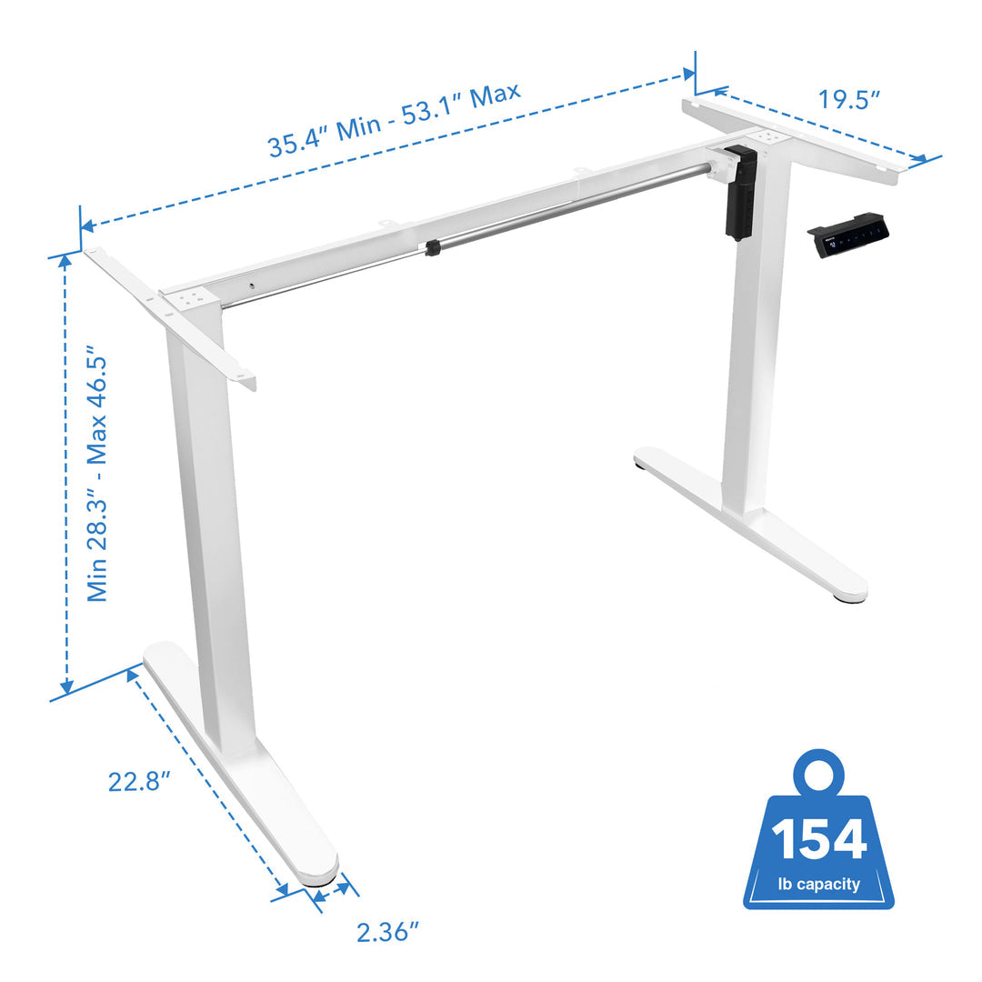 Mount It - Single Motor Electric Standing Desk Base