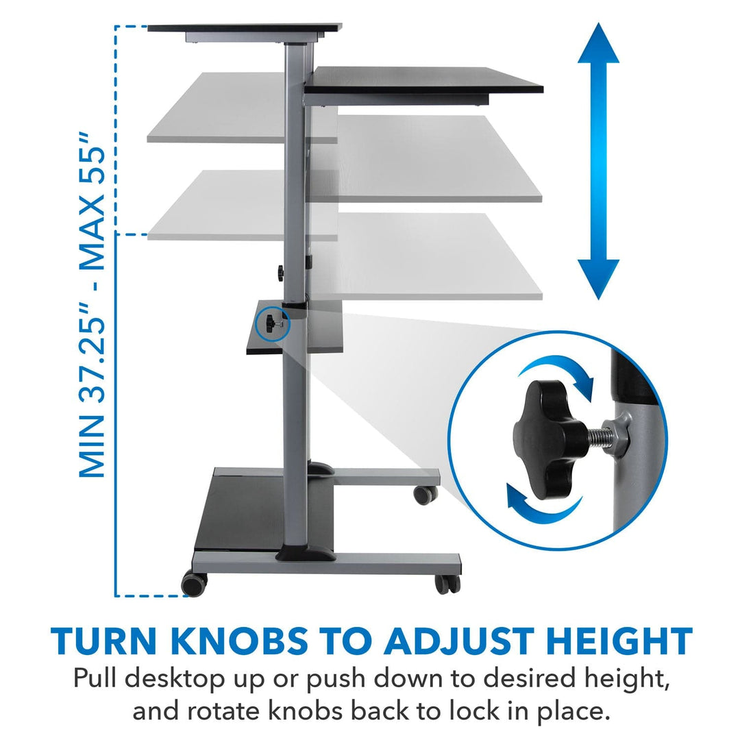 Mount It - Height Adjustable Rolling Stand up Desk MI-7970