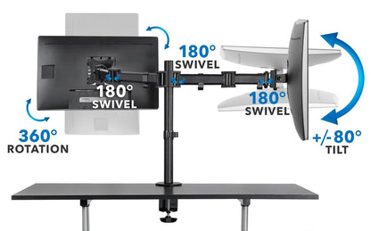 Mount It - Height Adjustable Rolling Stand up Desk MI-7972B