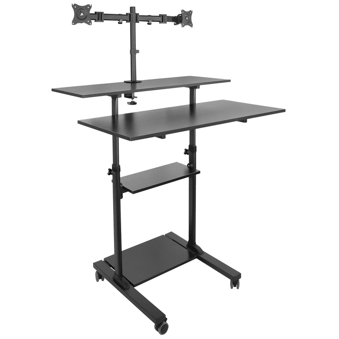 Mount It - Height Adjustable Rolling Stand up Desk MI-7972B