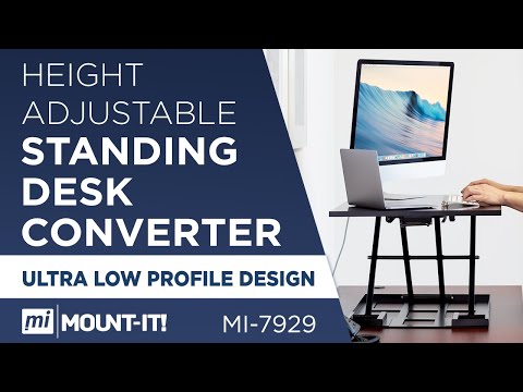 Mount It - Height Adjustable X-Lift Standing Desk Converter