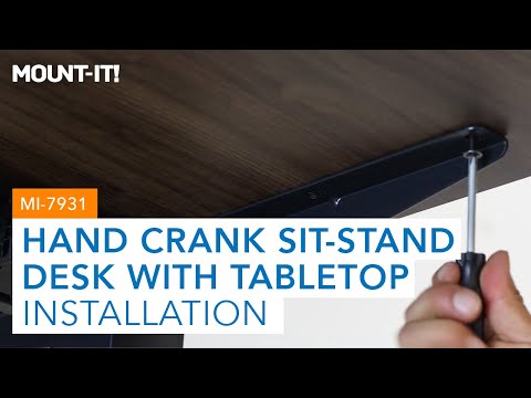 Hand Crank Sit-Stand Desk Frame