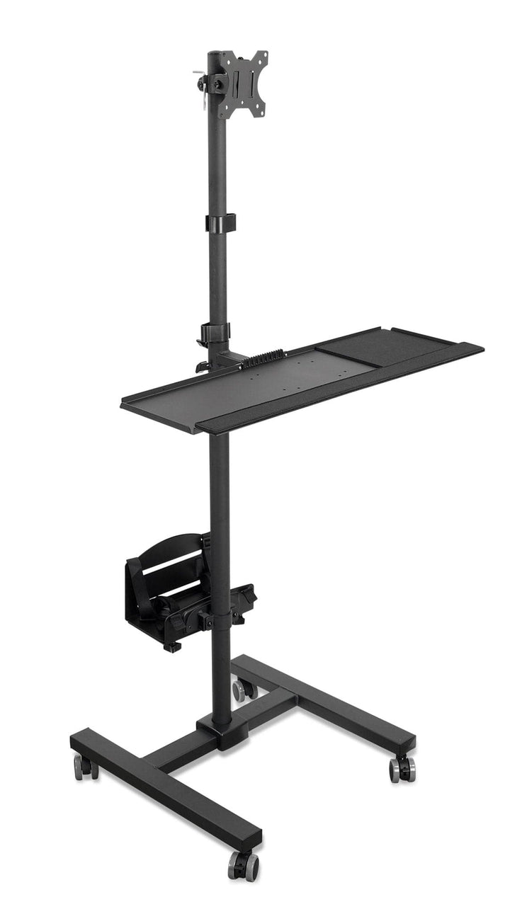 Mount It - Mobile Cart With Monitor Mount & CPU Holder