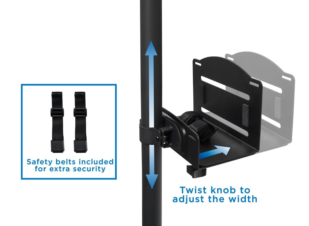 Mount It - Mobile Cart With Monitor Mount & CPU Holder