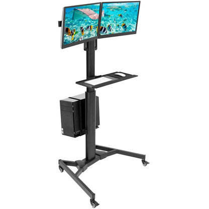 Mobile PC Workstation for Dual Monitors