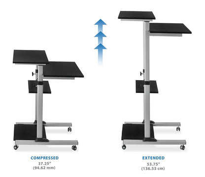 Mount It - Rolling Computer Work Station with Monitor Mount