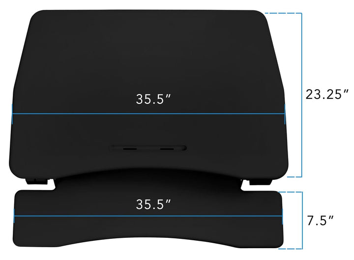 Mount It - Standing Desk Sit-Stand Desk Converter Height Adjustable, Large Surface Area