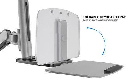 Wall Mounted Dual Monitor Workstation